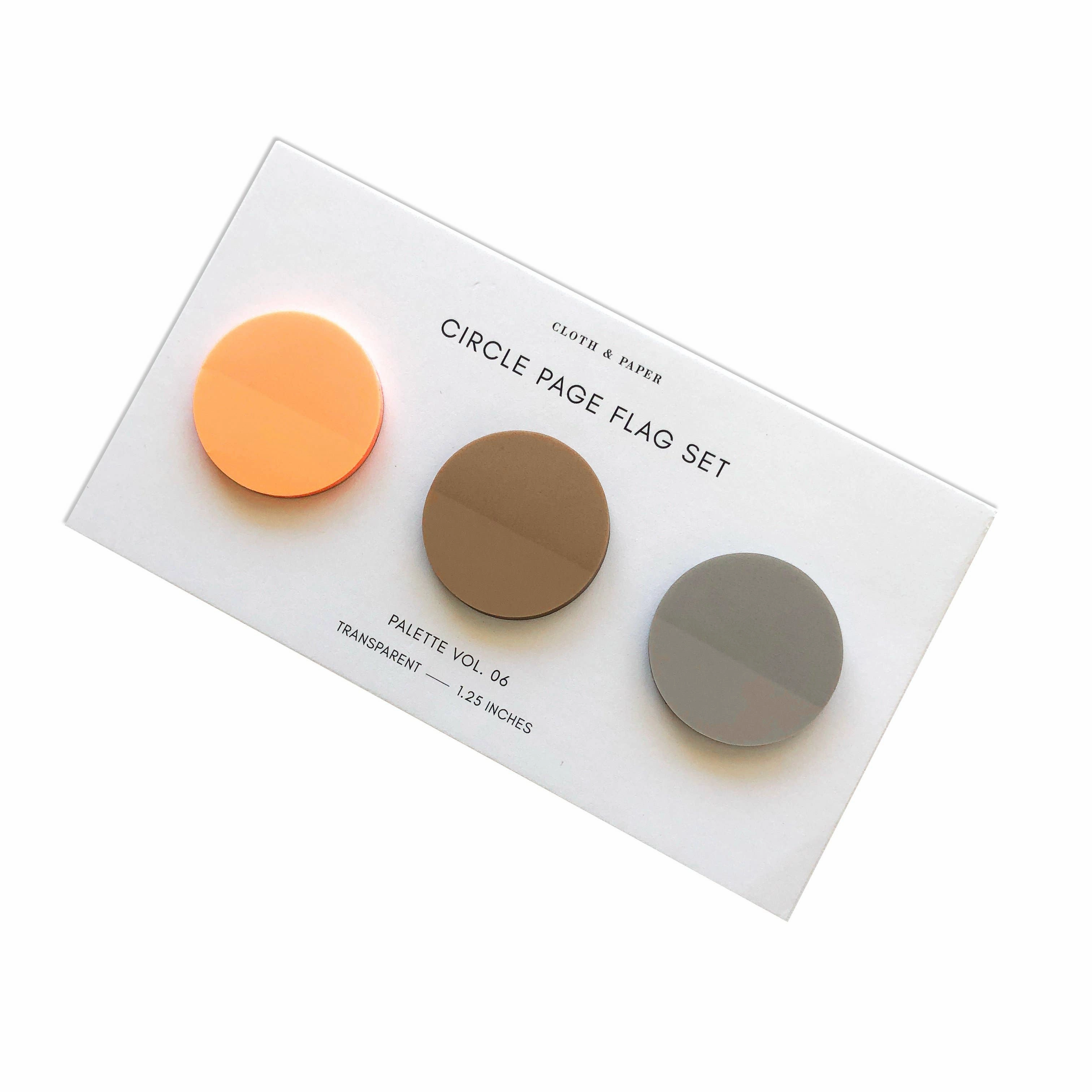 large single Circle Page Flag Trio | Palette Vol. 06 | Papaya, Moscow   Crpe