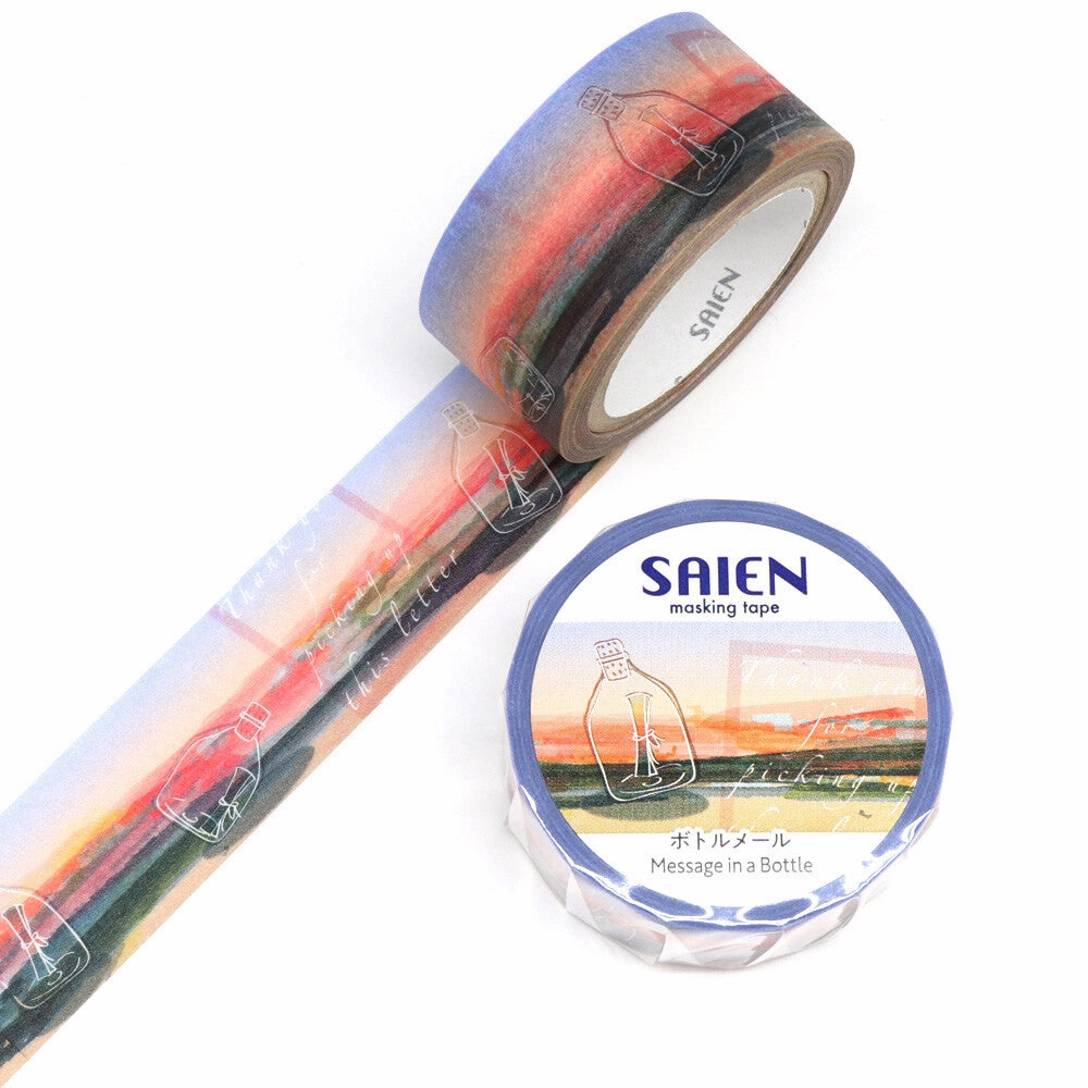 Message In A Bottle Washi Tape compact retro