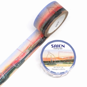 Message In A Bottle Washi Tape compact retro