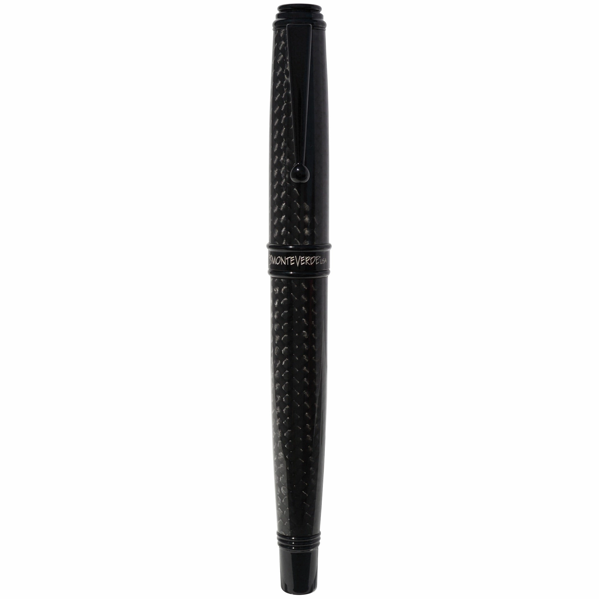 Monteverde Invincia Deluxe Black Fountain Pen soft lightweight
