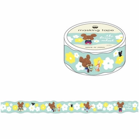The Bear'S School Floral Washi Tape metal collapsible