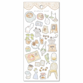 Utakata Seal Sticker Coffee pastel
