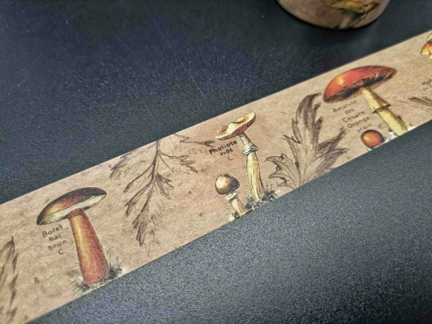 Vintage Mushroom Washi Tape versatile earthy
