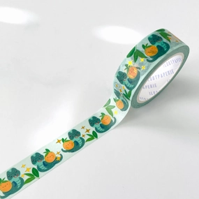 Snake With Lucky Oranges Gold Foil Washi Tape daily refined