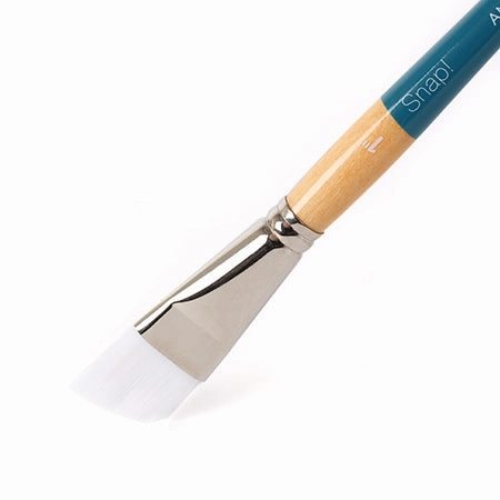 classic Snap! Paintbrush  Bright, White Synthetic, Long Handle