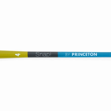 new Snap! Paintbrush  Fan #4, Long Handle, White Synthetic