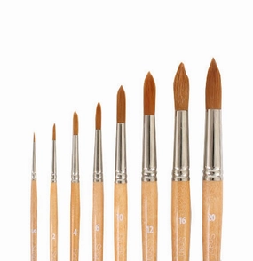 wooden cotton Snap! Paintbrush  Round, Synthetic