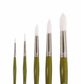 Snap! Paintbrush  Round, White Synthetic, Long Handle collectible
