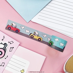 Snoopy & Woodstock On The Road Washi Tape multipurpose rubber