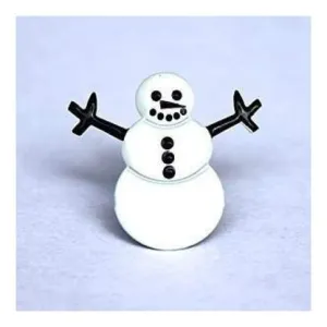Snow Man  Brads 12  Pieces ceramic
