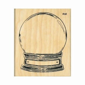 antislip slim Snow Globe Rubber Stamp