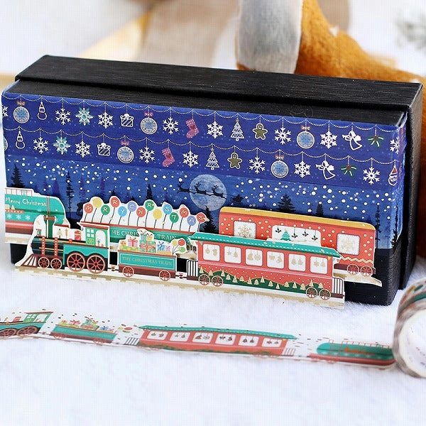 gift sturdy Snow Night Santa Sleigh Washi Tape Foil Bgm