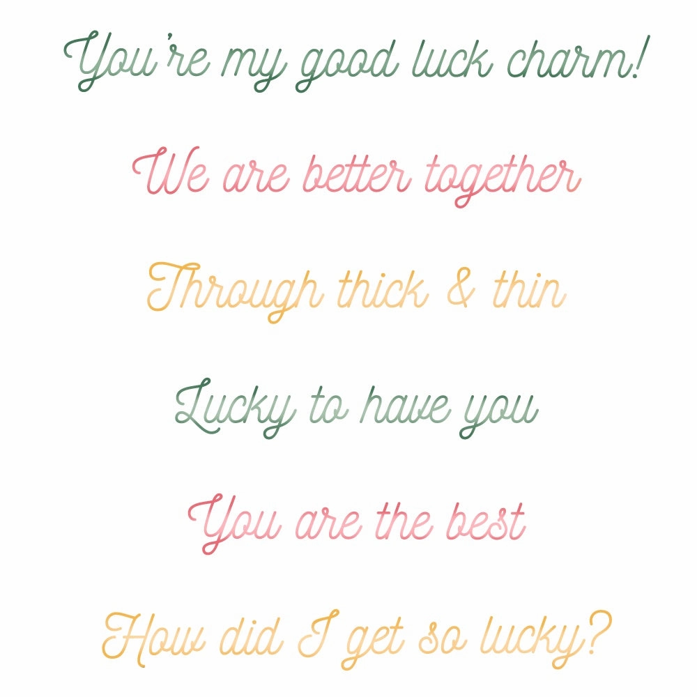 So Lucky - 4X4 Stamp Set square new