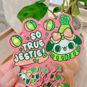 So True Jestie Puppy Dog Vinyl Sticker plastic