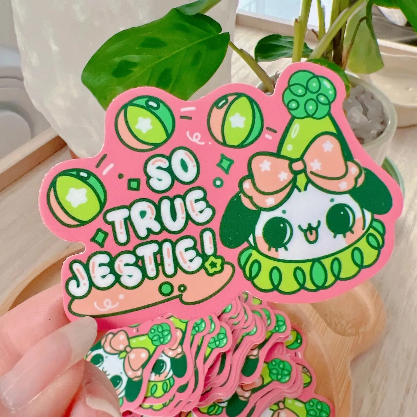 So True Jestie Puppy Dog Vinyl Sticker plastic