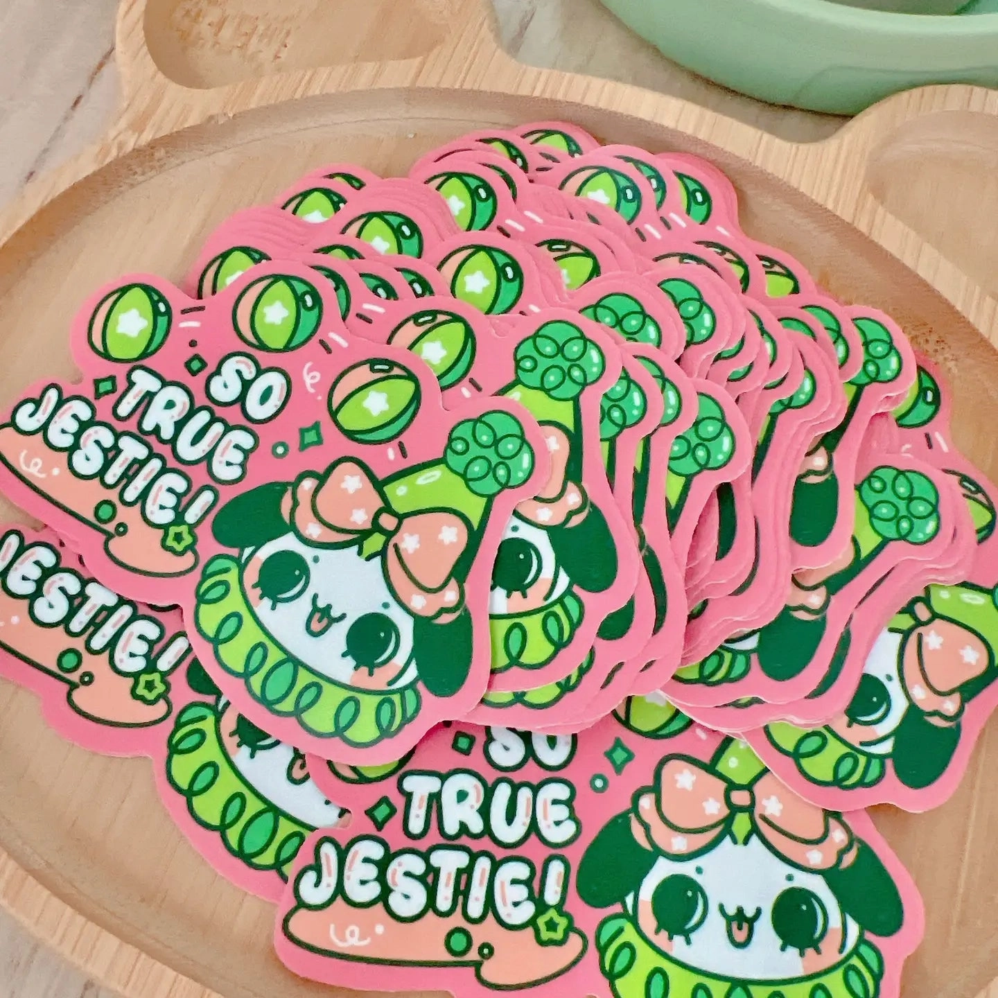 So True Jestie Puppy Dog Vinyl Sticker glass