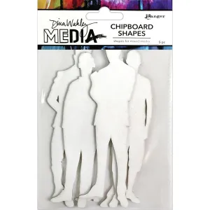 Dina Wakely Chipboard Shapes  - The Men foldable