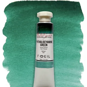 Phthalocyanine Green Pg7 - Artist Grade Handmade Honey Based Watercolor Tube 15Ml bamboo cotton