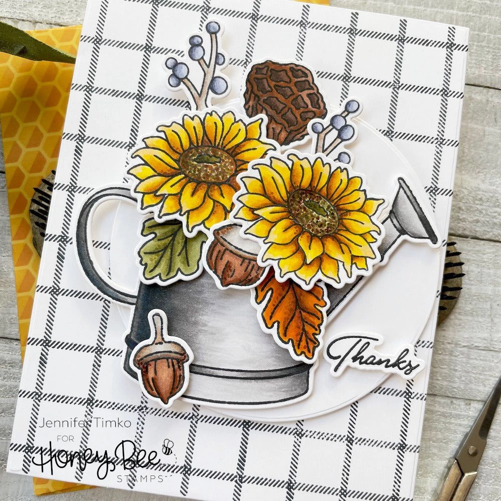 bright Garden Harvest Florals - 6X6 Stamp Set