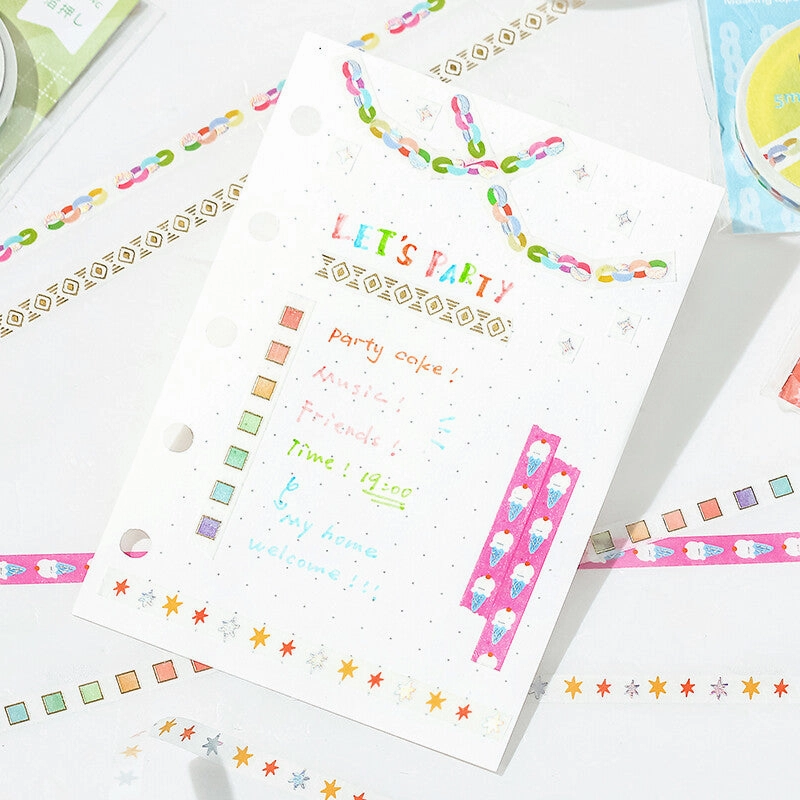 Ice Cream Slim Washi Tape sealed