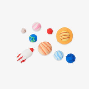 neutral affordable Solar System Erasers // Set Of 9