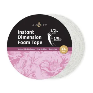 limited cotton Instant Dimension Foam Tape - 1/8'' X 1/2'' X 10M