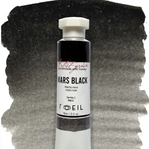Mars Black Pbk11 - Artist Grade Handmade Honey Based Watercolor Tube 15Ml bundle
