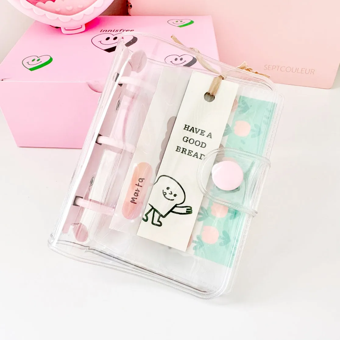 lightweight everyday Mini Clear Binder