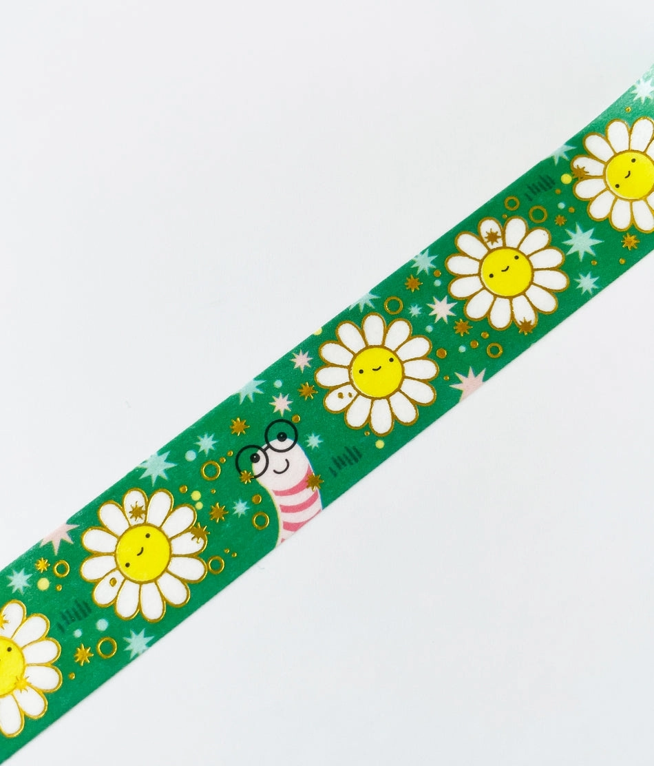 trendy premium Daisy Daisy Do With Peek-A-Boo Worm Washi Tape