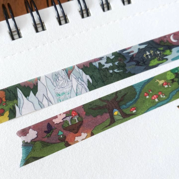 premium bold Feywild Fantasy Map Washi Tape