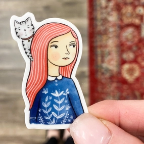 Forest & Fauna Paper Co. Vinyl Sticker - Cat Lady elegant foldable