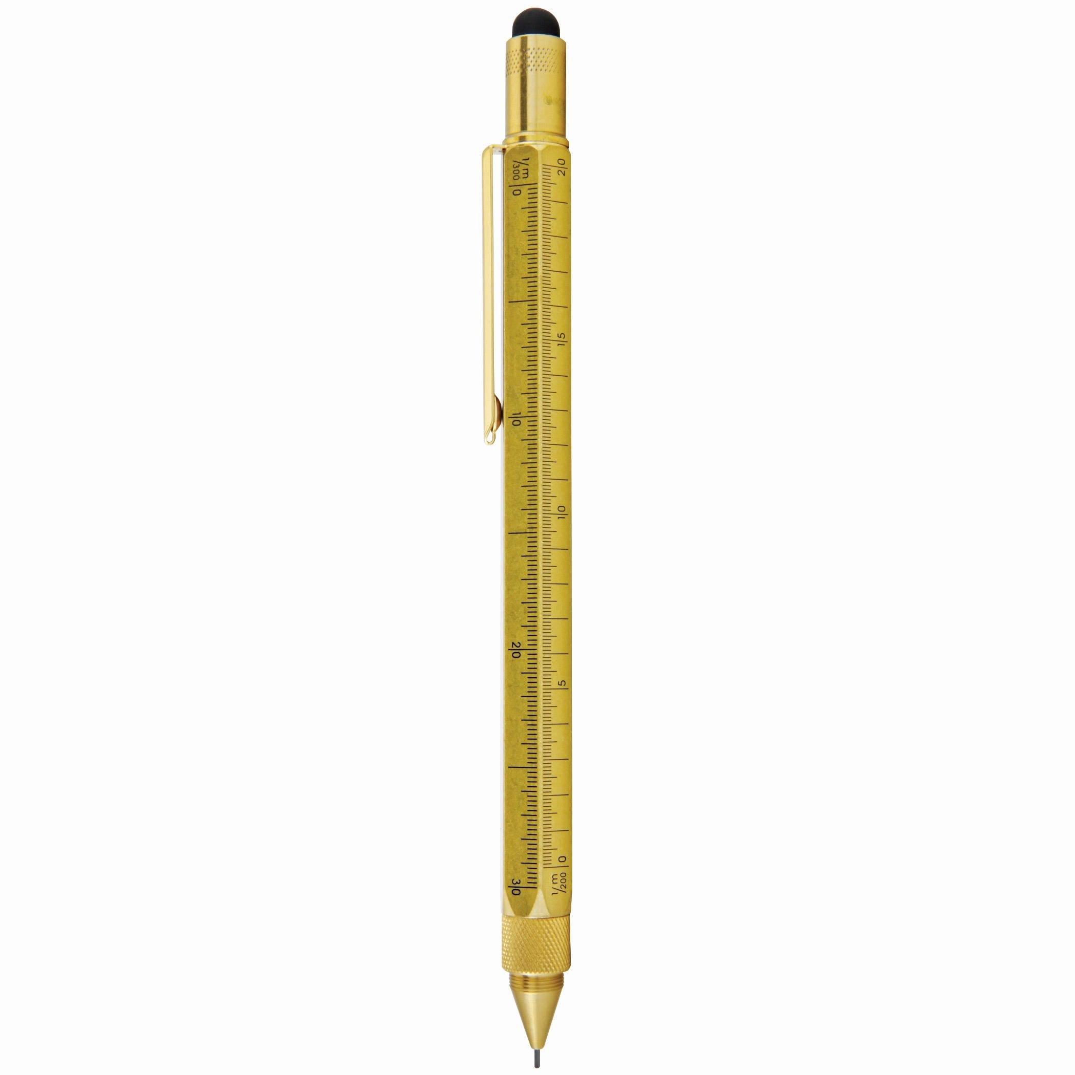 thin Monteverde One Touch Stylus Tool Brass Pencil