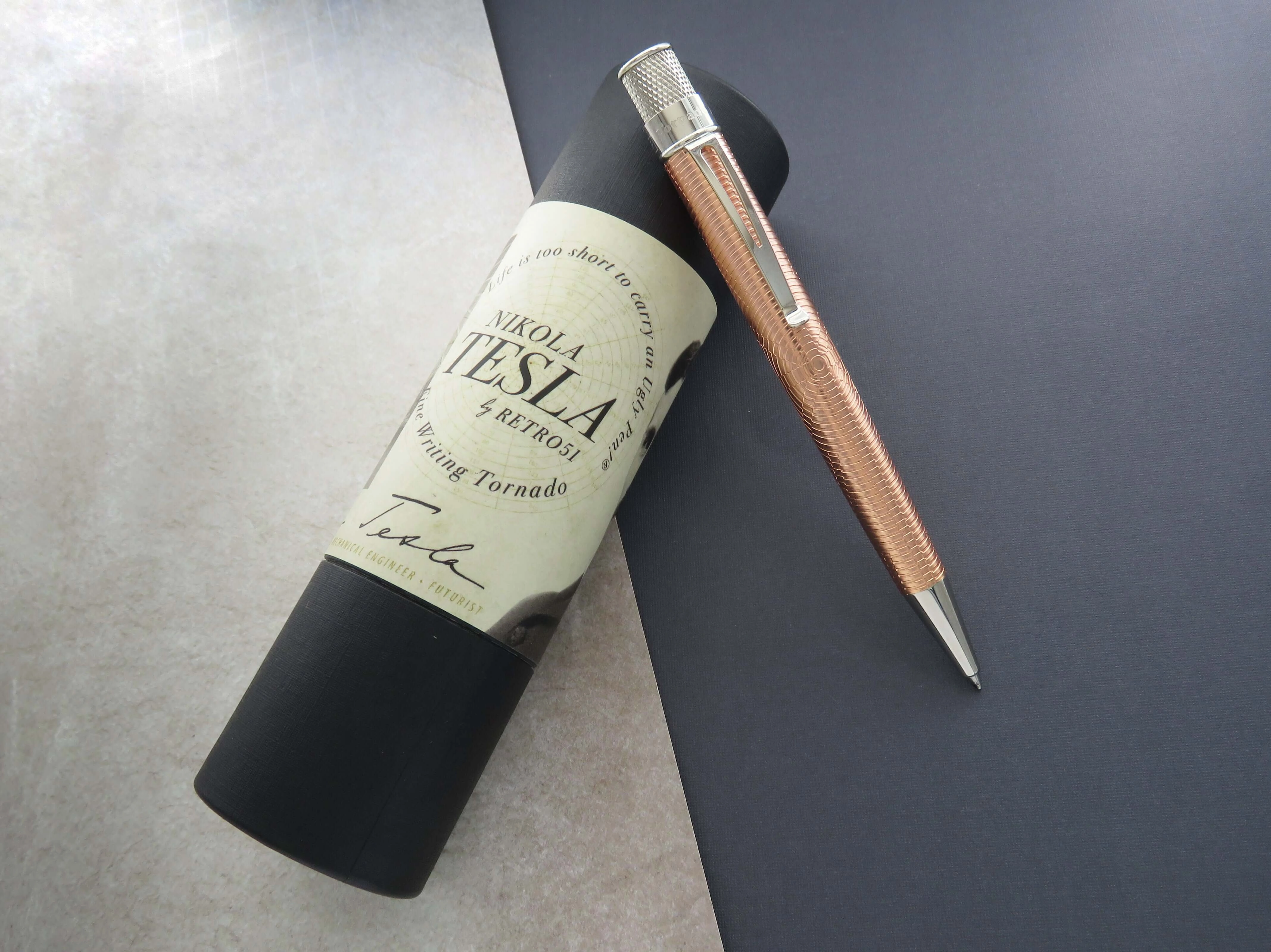 boxed Retro 1951 Tornado Metalsmith Nikola Tesla Rollerball Pen