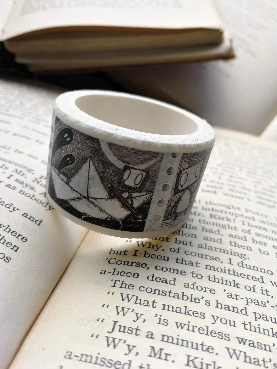 Robot Stamps Washi Tape- Landscape Format foldable