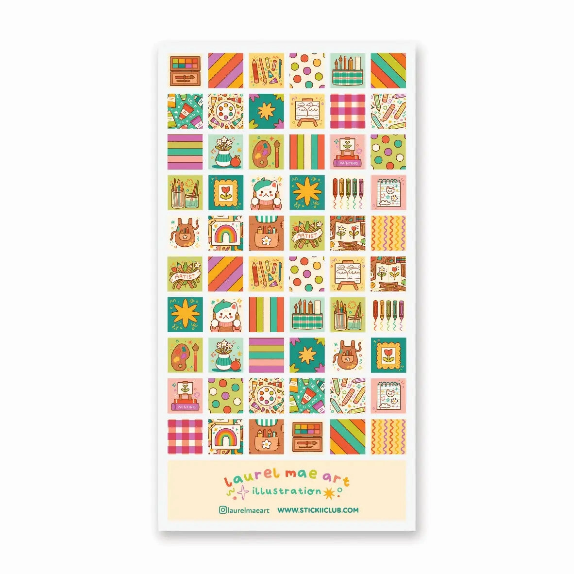 round superior Stickii Colorful Creativity Sticker Sheet
