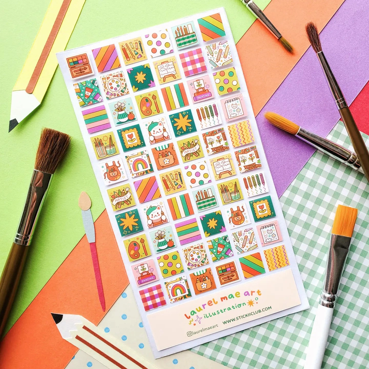 Stickii Colorful Creativity Sticker Sheet modern