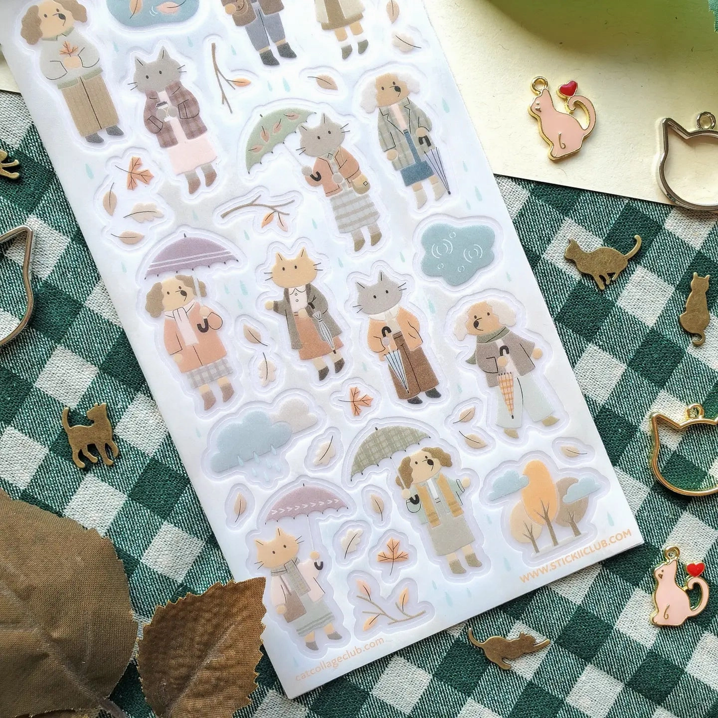 Stickii It'S Raining Cats And Dogs Sticker Sheet versatile alloy