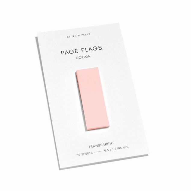 Transparent Page Flags Cotton bamboo linen