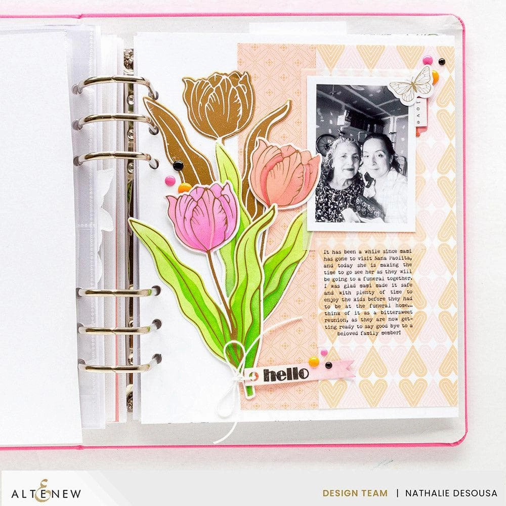 flat Spark Joy: Blushing Tulip Add-On Die