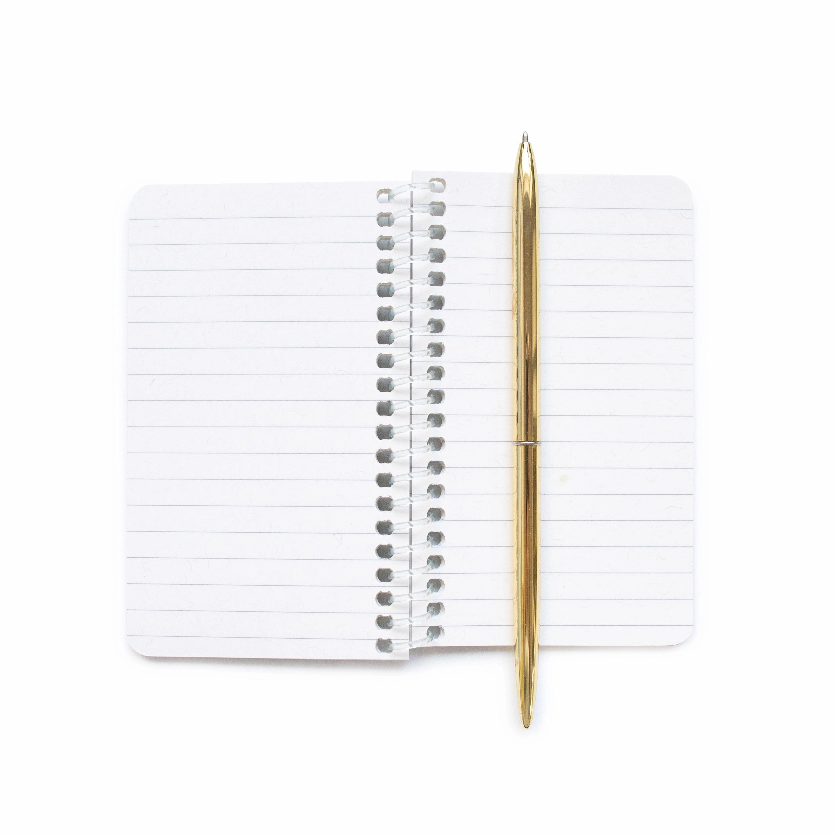 leather Spark Kraft Ruled Memo Book