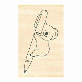 giant organic Beverly Ink Companion Stamp - Koala And Pen