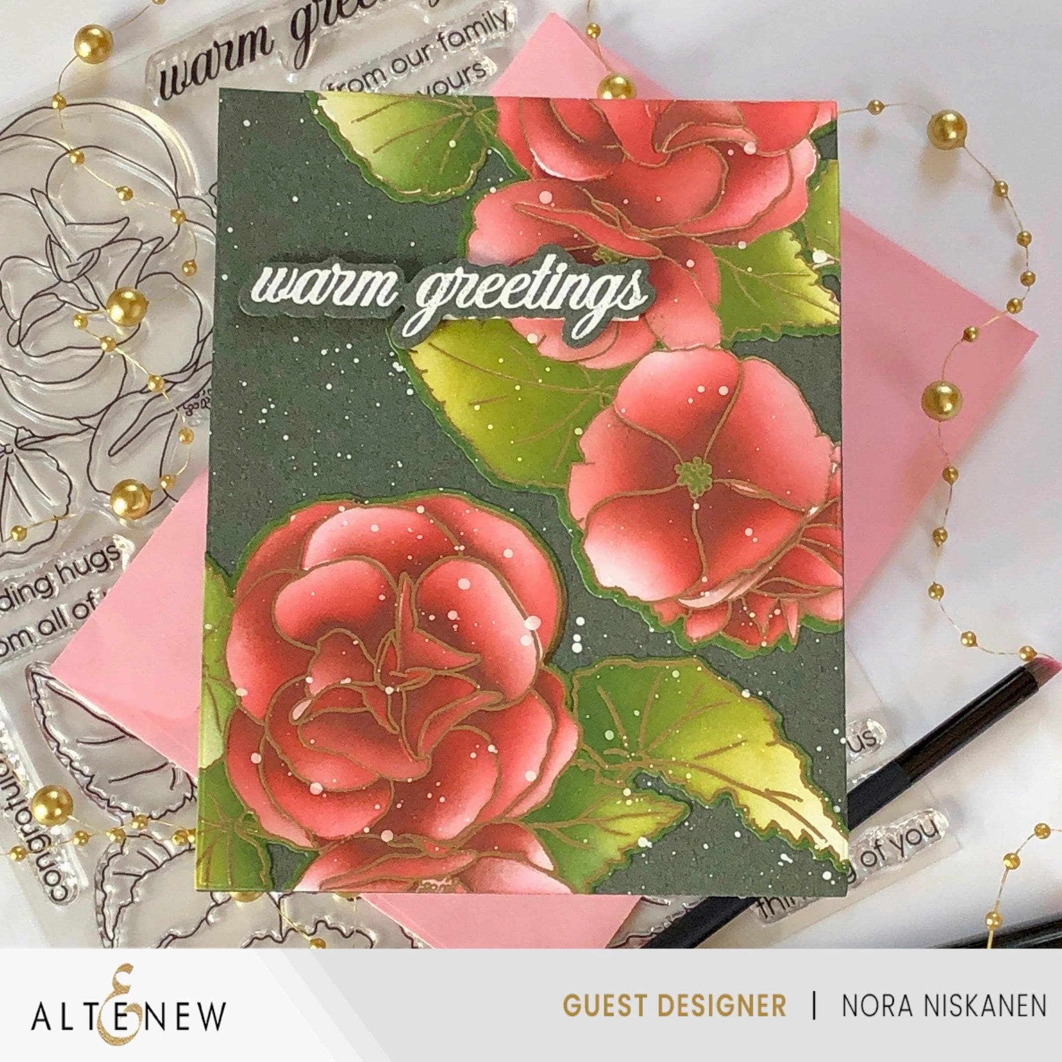 Build-A-Garden: Frilly Begonia Add-On Die Set plastic