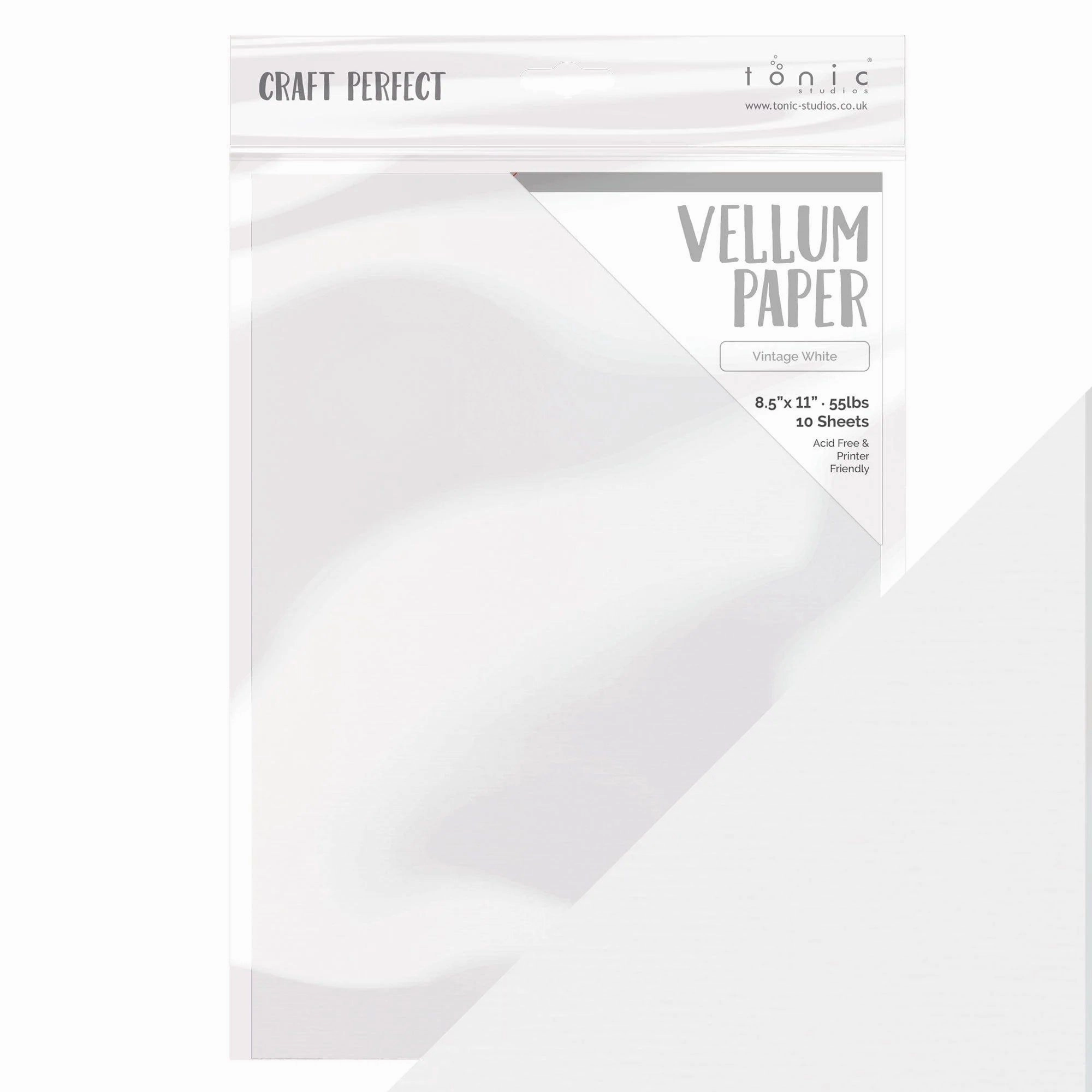 retractable resin Craft Perfect Vellum Paper - 8.5X11 5/Pkg - Vintage White