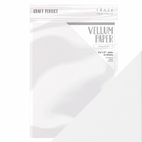 retractable resin Craft Perfect Vellum Paper - 8.5X11 5/Pkg - Vintage White