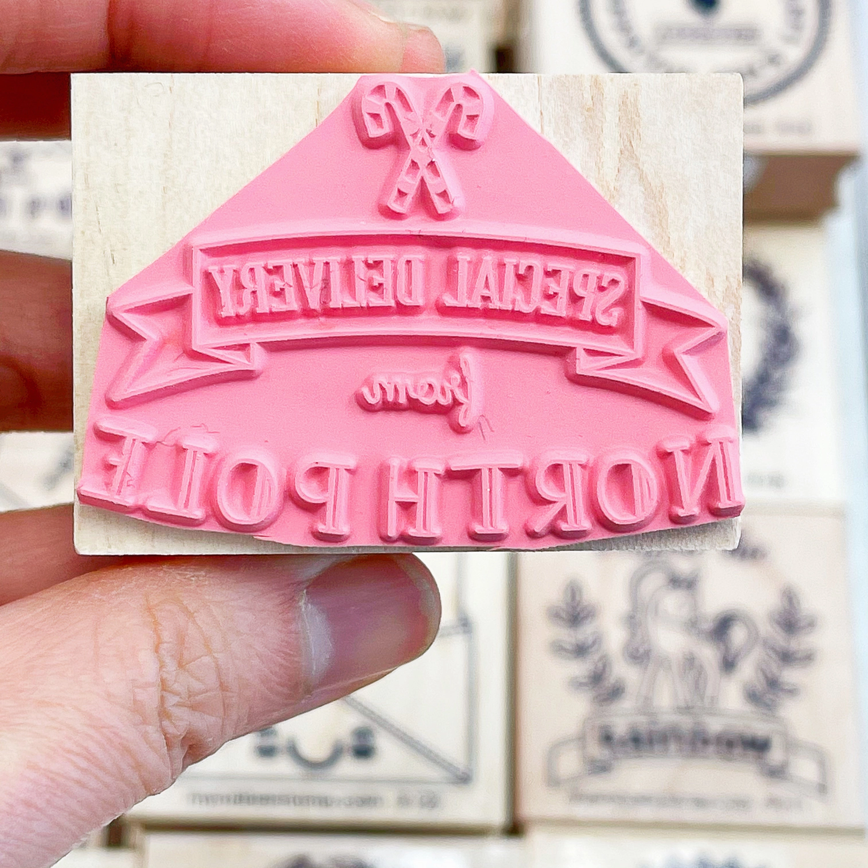 Special Delivery From North Pole Rubber Stamp affordable