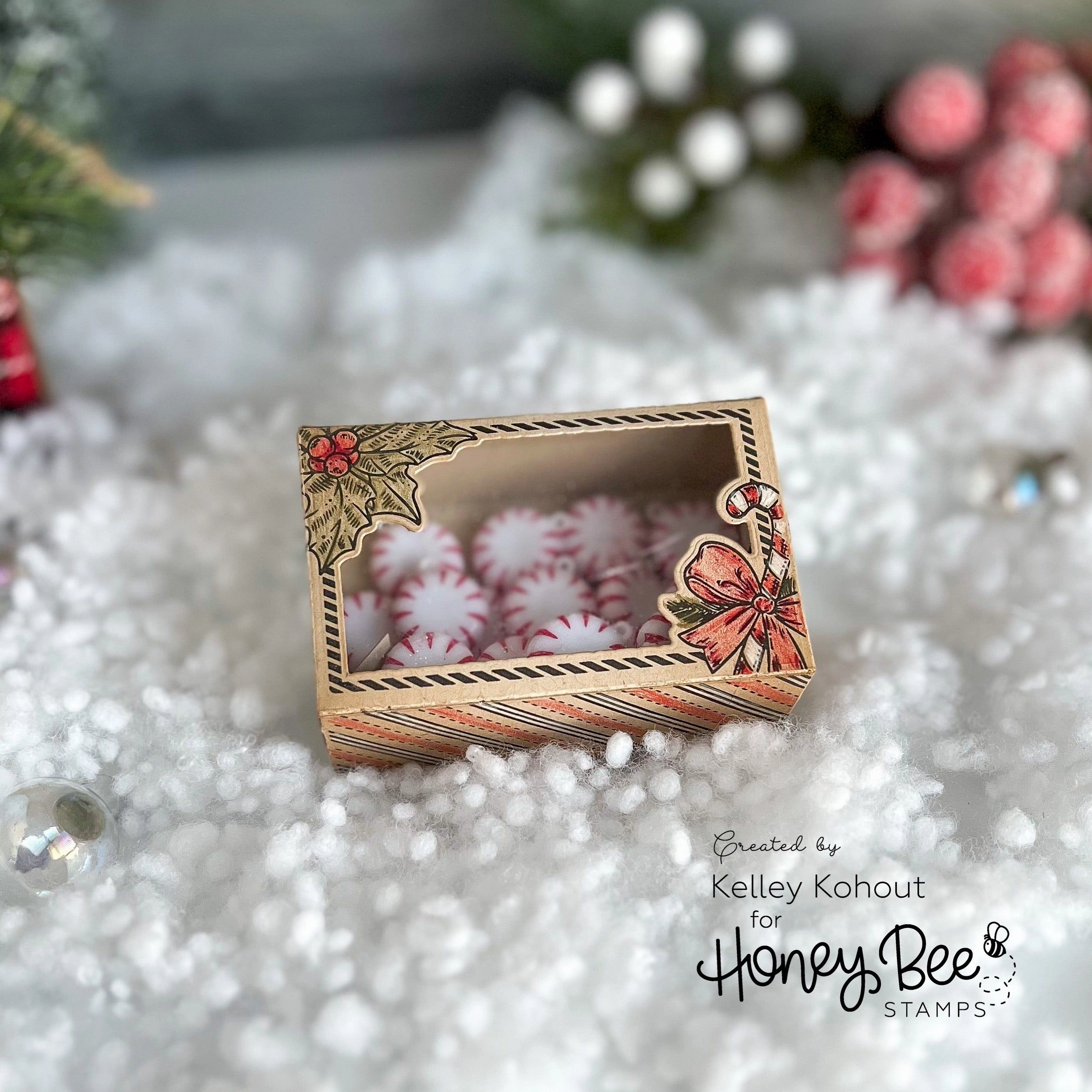 Holiday Treats Vintage Gift Card Box Add-On - 6X6 Stamp Set durable