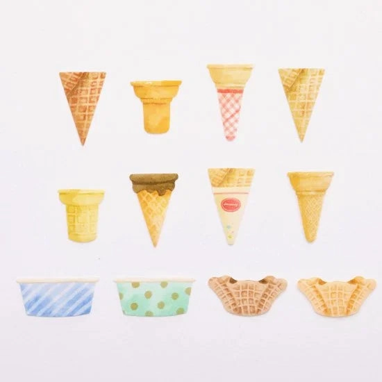 springloaded basic Ice Cream Shop Washi Roll Sticker Bande