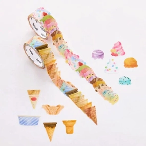 economical luxury Ice Cream Shop Washi Roll Sticker Bande
