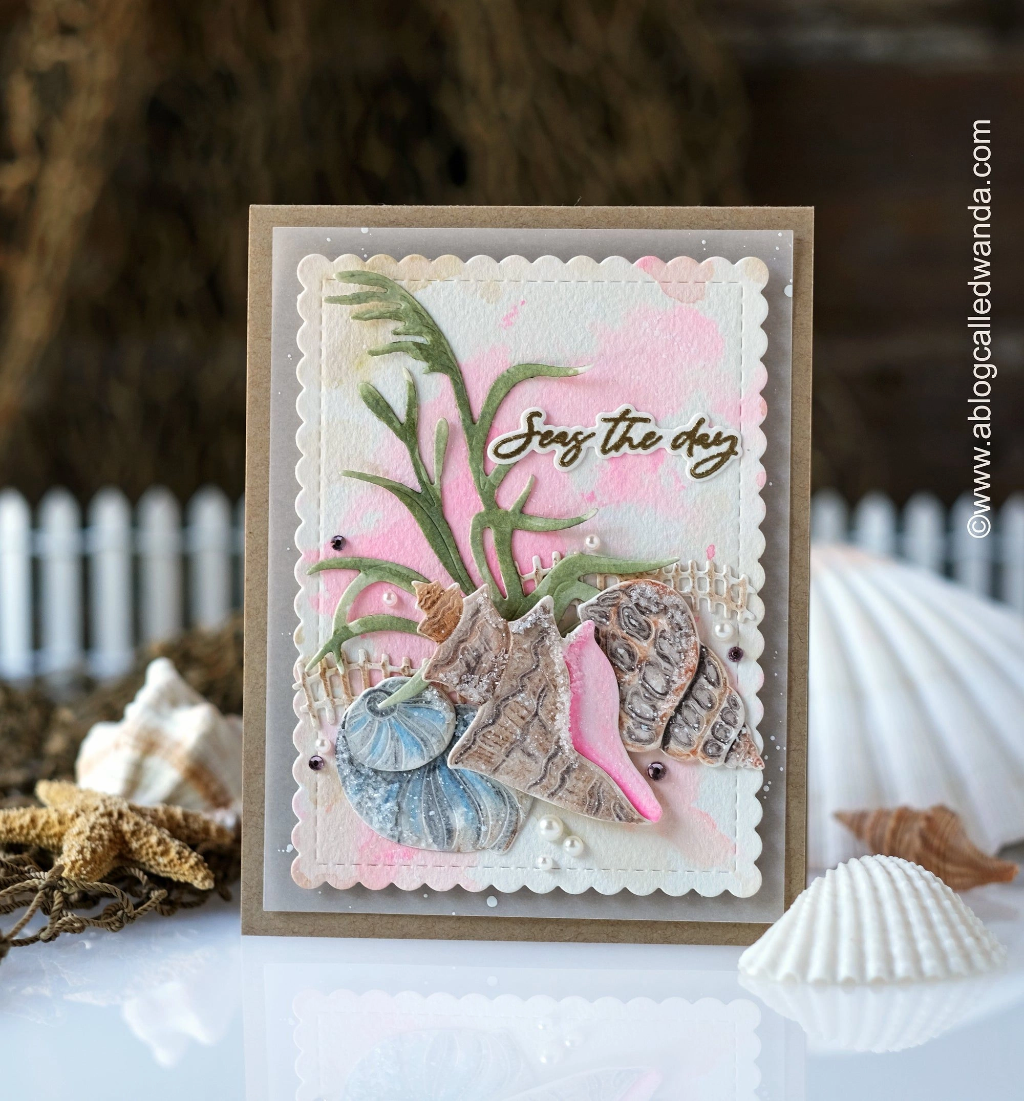 durable leather Seas The Day - 6X6 Stamp Set