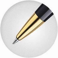 washable Waterman Hemisphere Black Lacquer & Gold Ballpoint Pen
